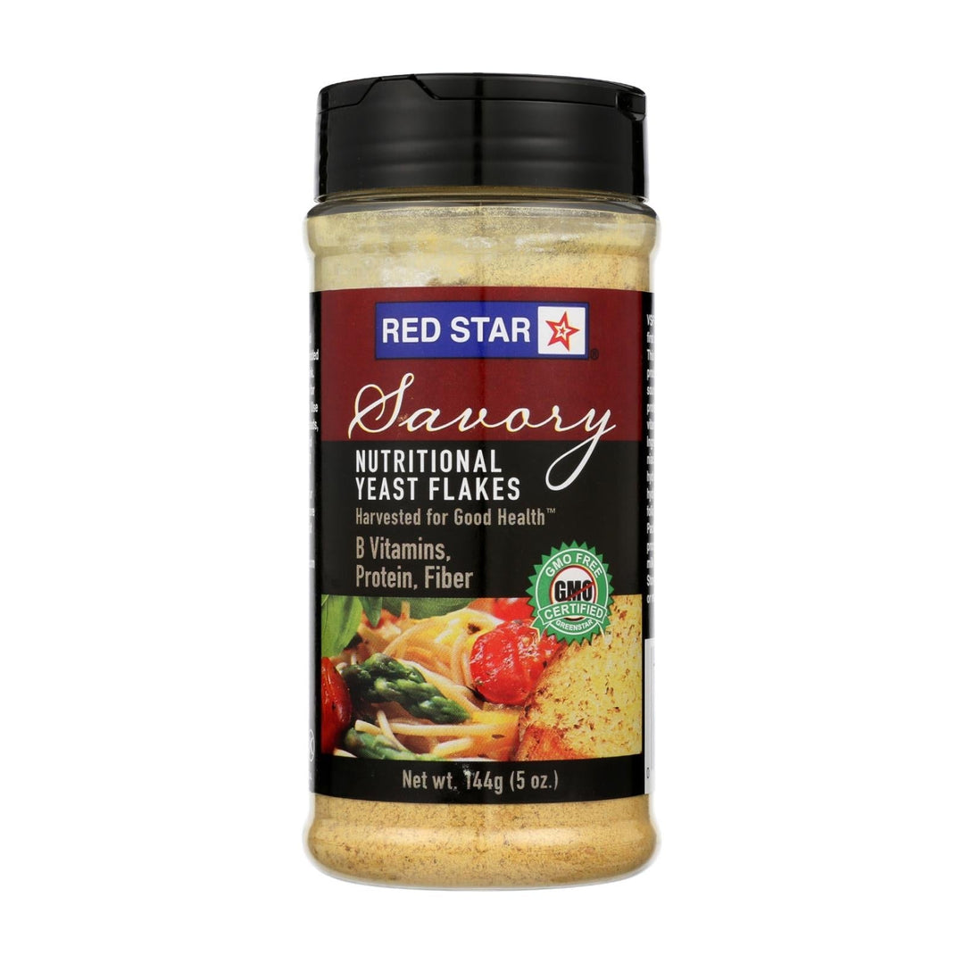 Red Star Nutritional Yeast Vegetarian Support Formula - Yeast Flakes - Mini - Case Of 6 - 5 Oz. - Maras Green