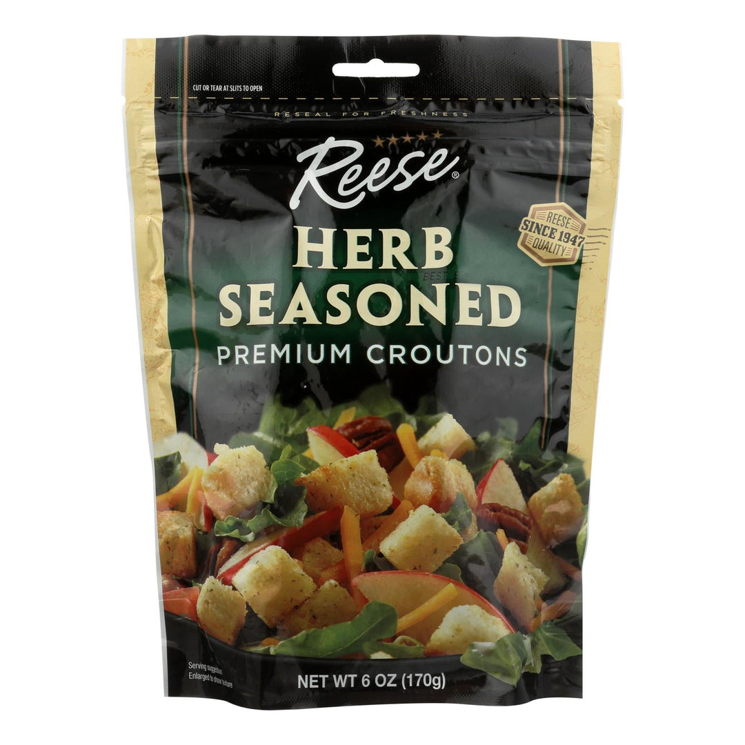 Reese Seasoned Premium Croutons - Case Of 12 - 6 Oz. - Maras Green