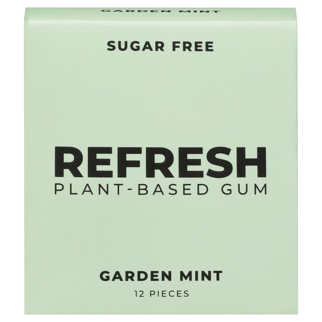 Refresh Gum - Gum Garden Mint - Case Of 12 - 12 Count - Maras Green