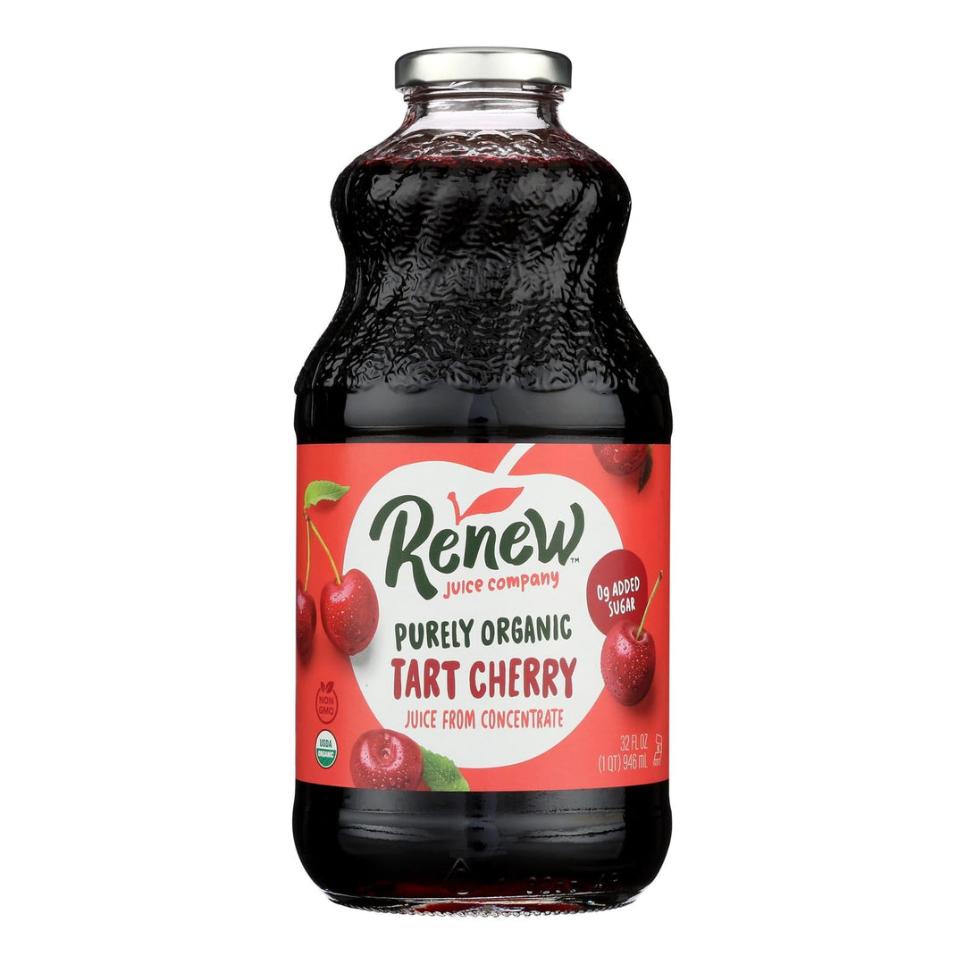 Renew Juice Company - Juice Organic Tart Cherry Juice - Case Of 6 - 32 Fluid Ounces - Maras Green