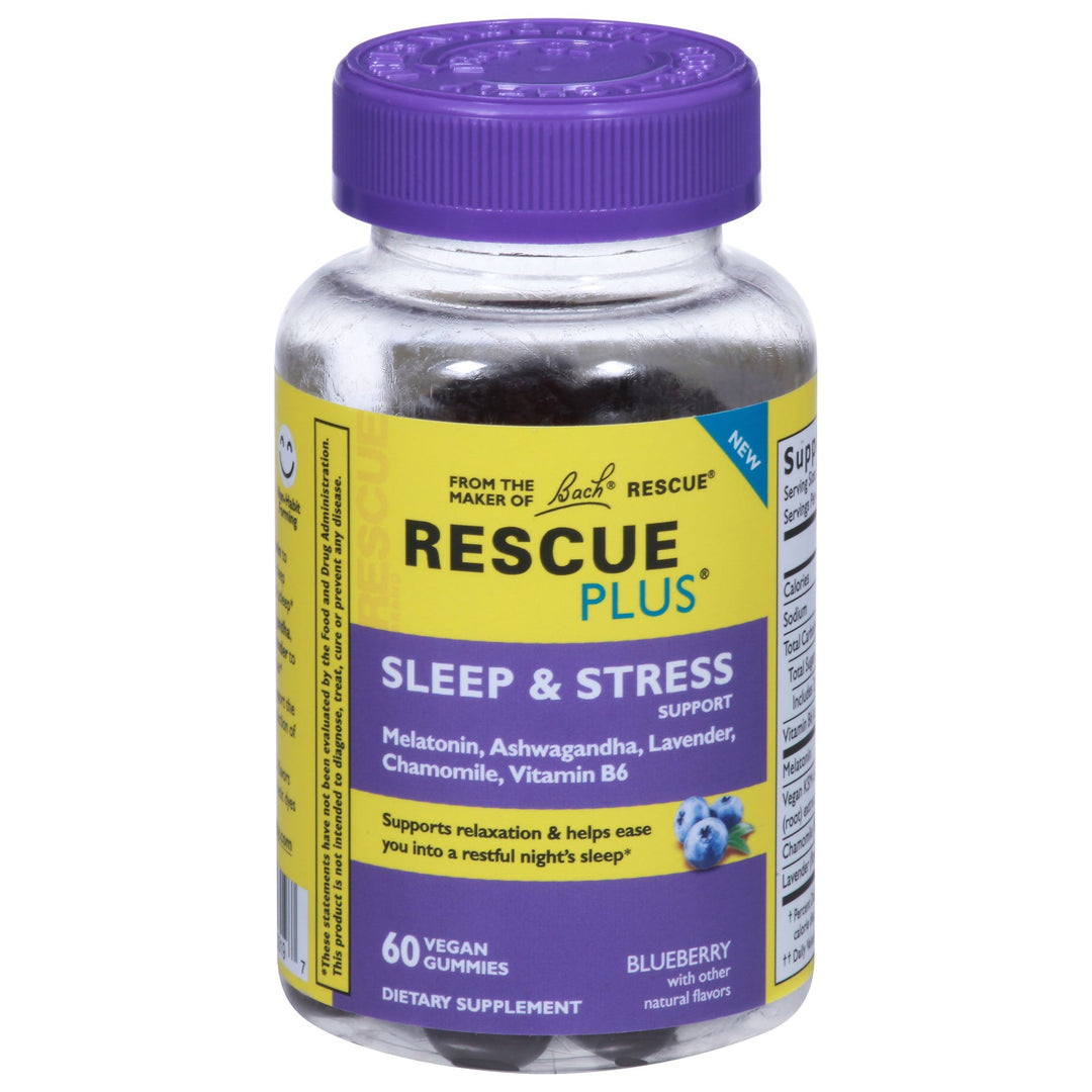 Rescue - Sleep Stress Support Gummy Blueberry - 1 Each - 60 Count - Maras Green