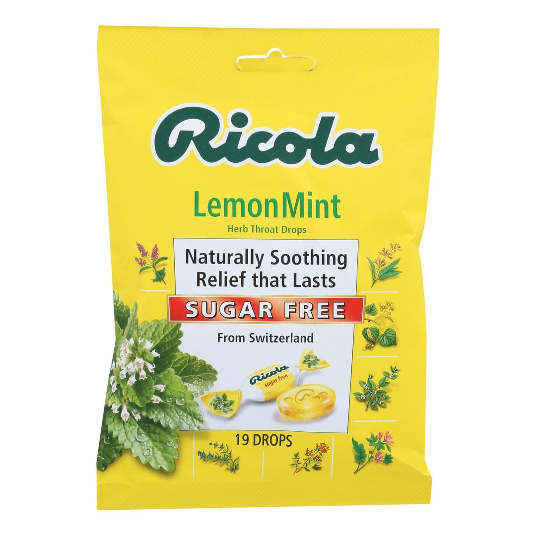 Ricola - Cough Drop Sugar Free Lemon Mint - Case Of 8 - 19 Ct - Maras Green