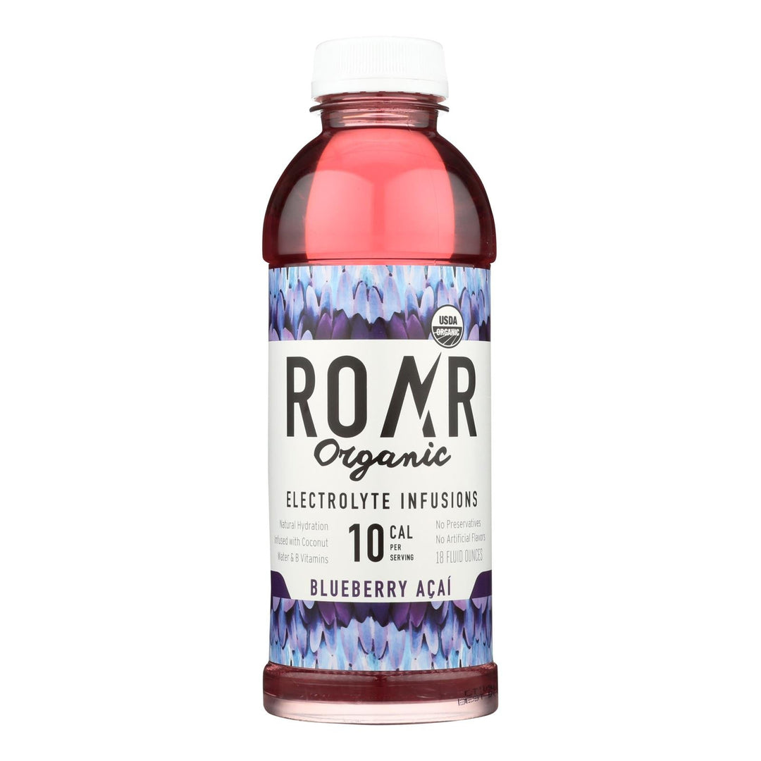 Roar Organic - Water Blueberry Acai - Case Of 12 - 18 Fz - Maras Green