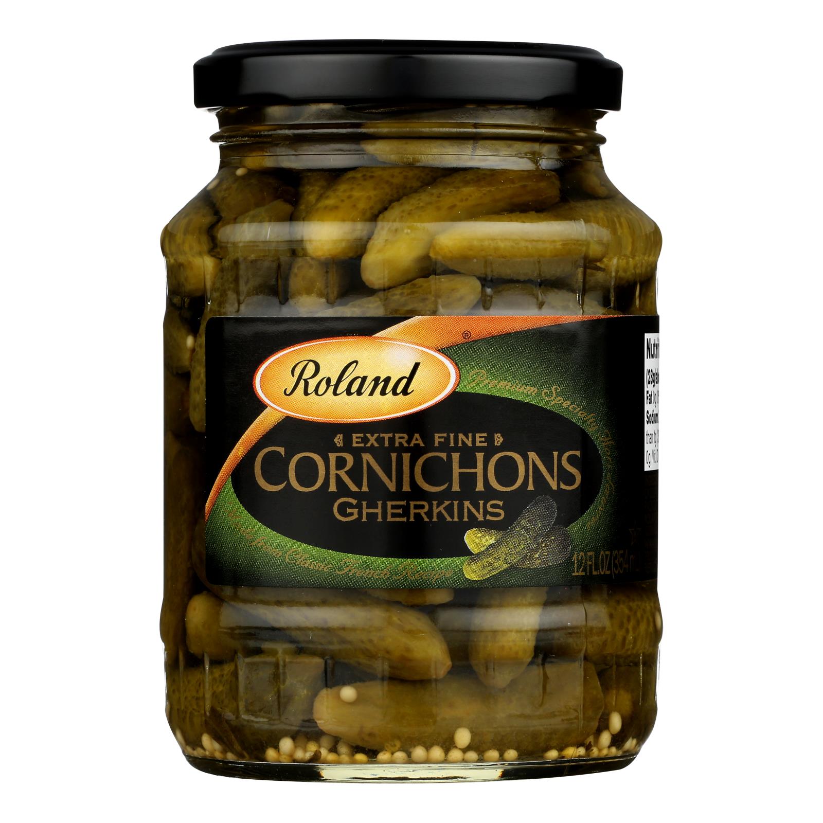 Roland Cornichons Gherkins - Case Of 12 - 12 Oz. - Maras Green