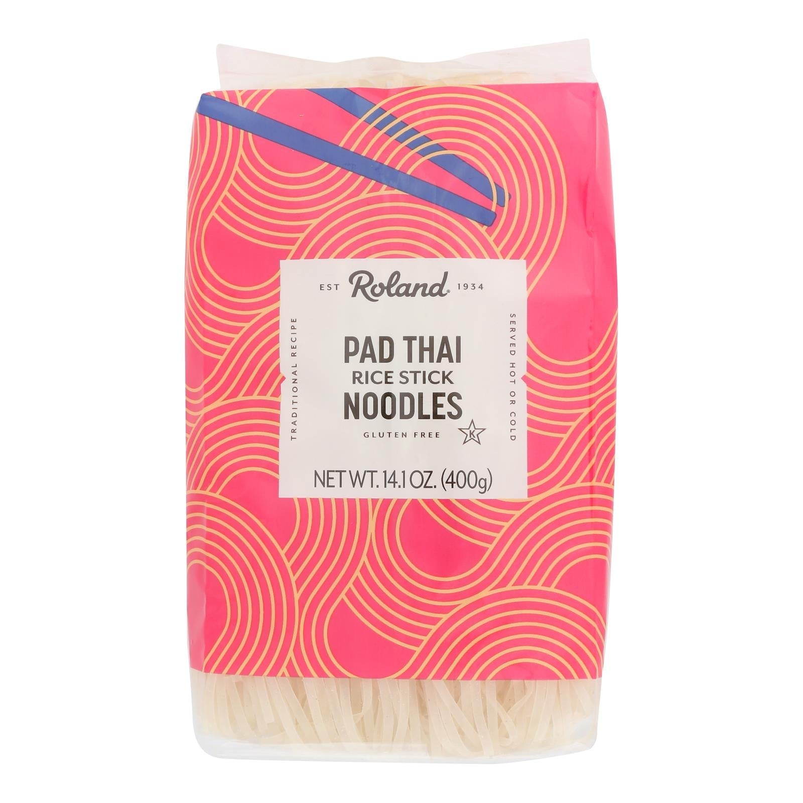 Roland Products - Noodles Rice Pad Thai - Case Of 10 - 14.1 Oz - Maras Green