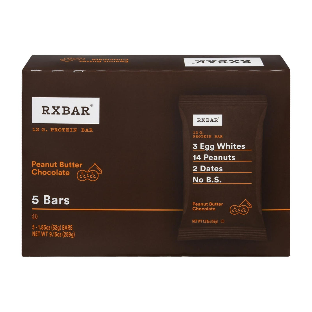 Rxbar - Protein Bar Peanut Butter Chocolate - Case Of 6 - 5/1.83oz - Maras Green