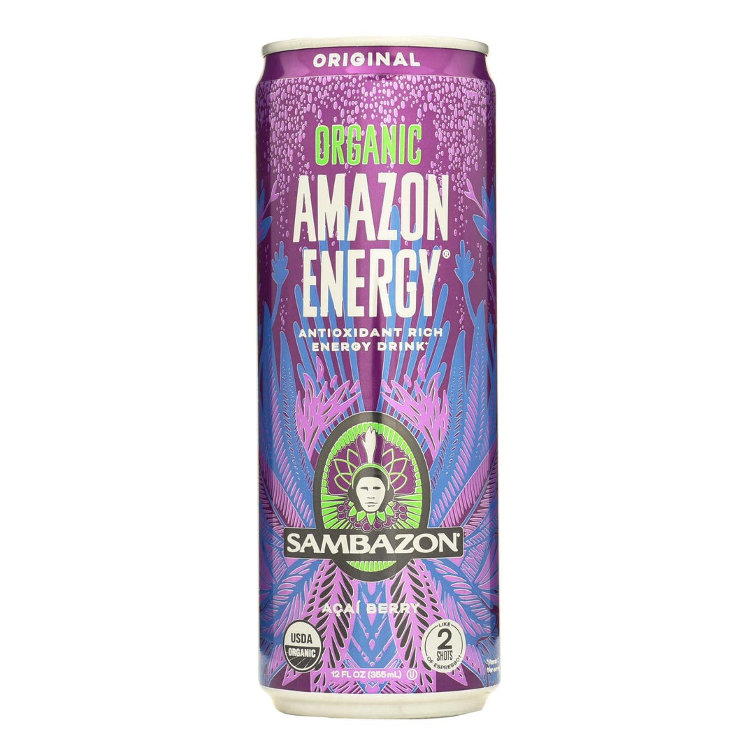 Sambazon Organic Amazon Energy Drink - Original - Case Of 12 - 12 Fl Oz - Maras Green