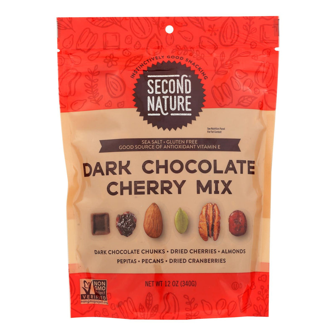 Second Nature - Nut Medley Dark Chocolate Cherry - Case Of 6 - 12 Oz - Maras Green