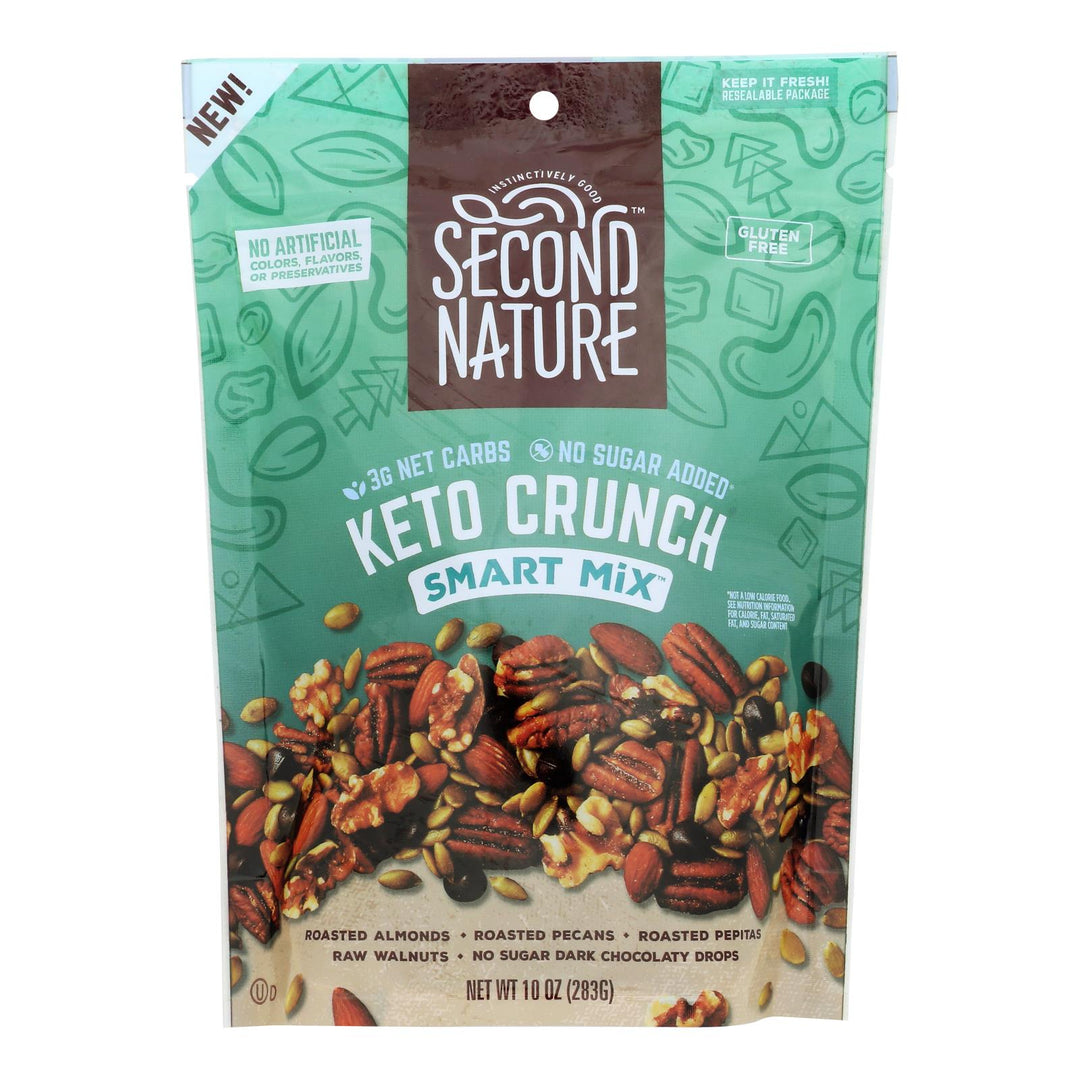 Second Nature - Nut Medley Keto Crunch - Case Of 6 - 10 Oz - Maras Green