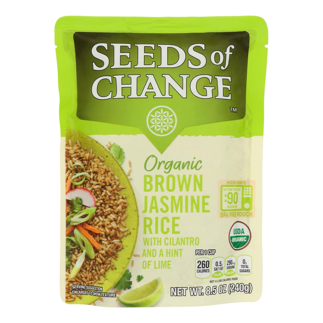 Seeds Of Change - Rice Brn Jas Cil Lime - Case Of 12 - 8.5 Oz - Maras Green