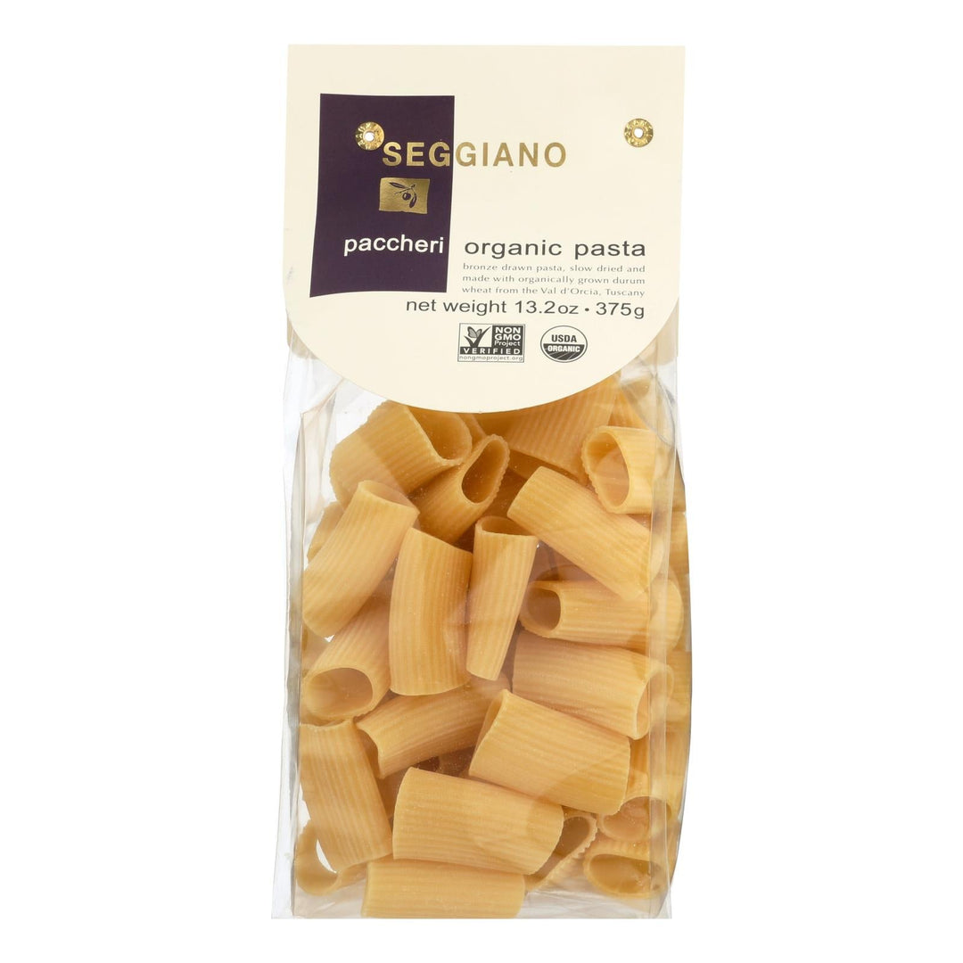 Seggiano - Pasta Organic Paccheri - Case Of 6 - 13.2 Ounces - Maras Green