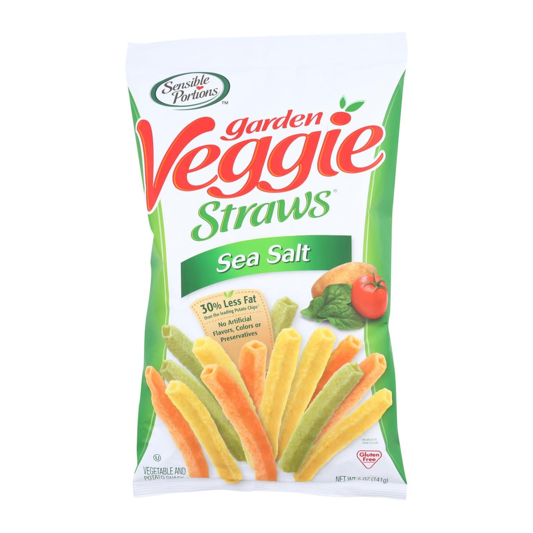 Sensible Portions Garden Veggie Straws - Sea Salt - Case Of 12 - 5 Oz. - Maras Green
