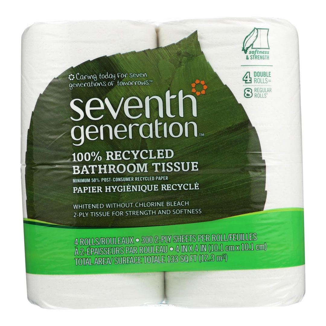 Seventh Generation Bathroom Tissue - Case Of 12 - 300 Count - Maras Green