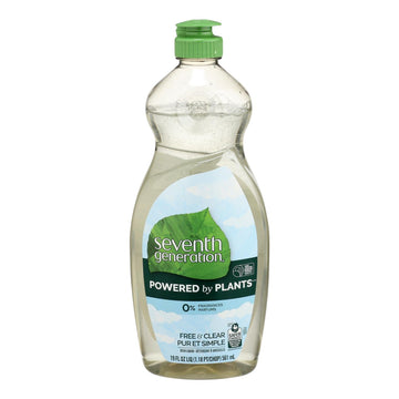 Seventh Generation - Dish Liquid Free & Clear - Case Of 6 - 19 Fz - Maras Green