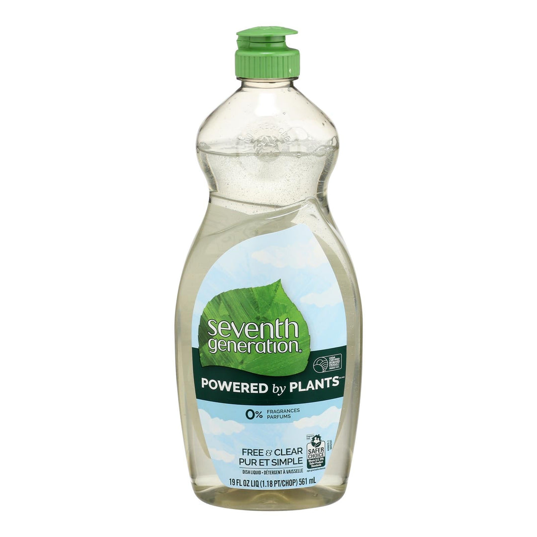 Seventh Generation - Dish Liquid Free & Clear - Case Of 6 - 19 Fz - Maras Green