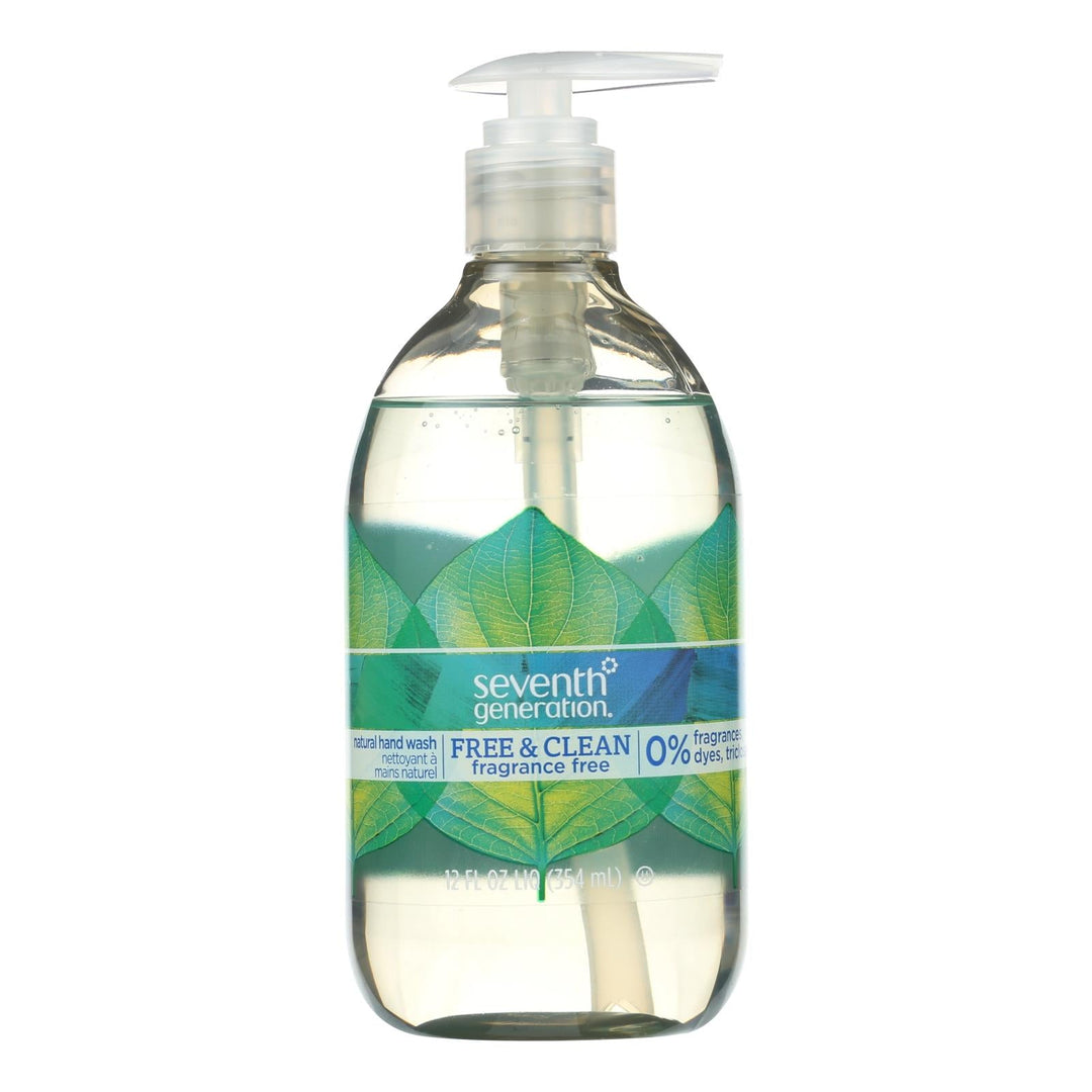 Seventh Generation Hand Wash - Natural - Free Cln Unsc - 12 Fl Oz - 1 Case - Maras Green