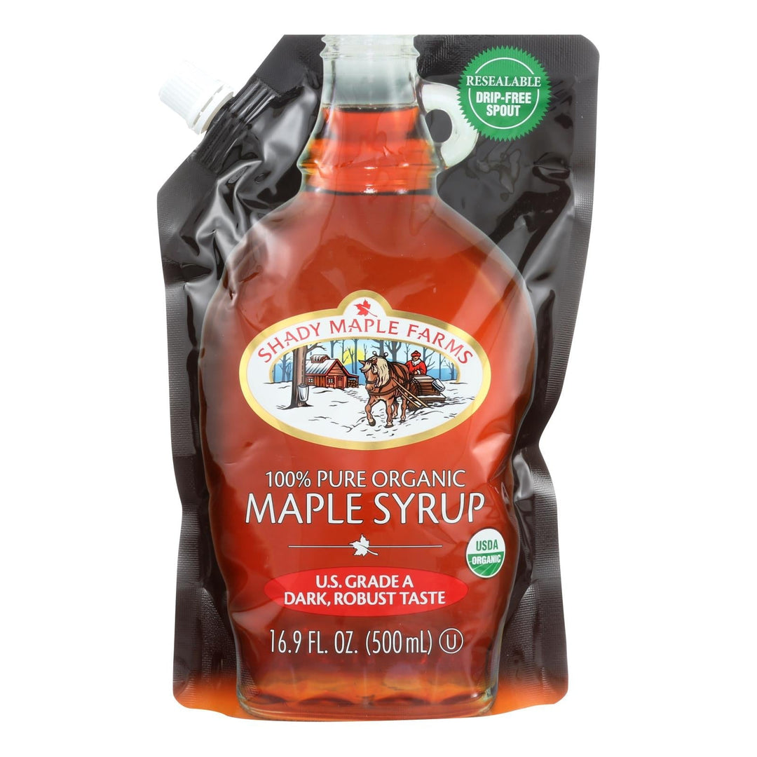 Shady Maple Farms 100 Percent Pure Organic Maple Syrup - Case Of 6 - 16.9 Fl Oz. - Maras Green