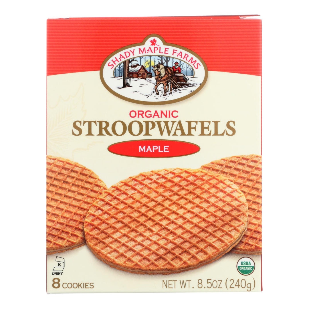 Shady Maple Farms Organic Maple Waffle Cookie - Case Of 8 - 8.5 Oz. - Maras Green