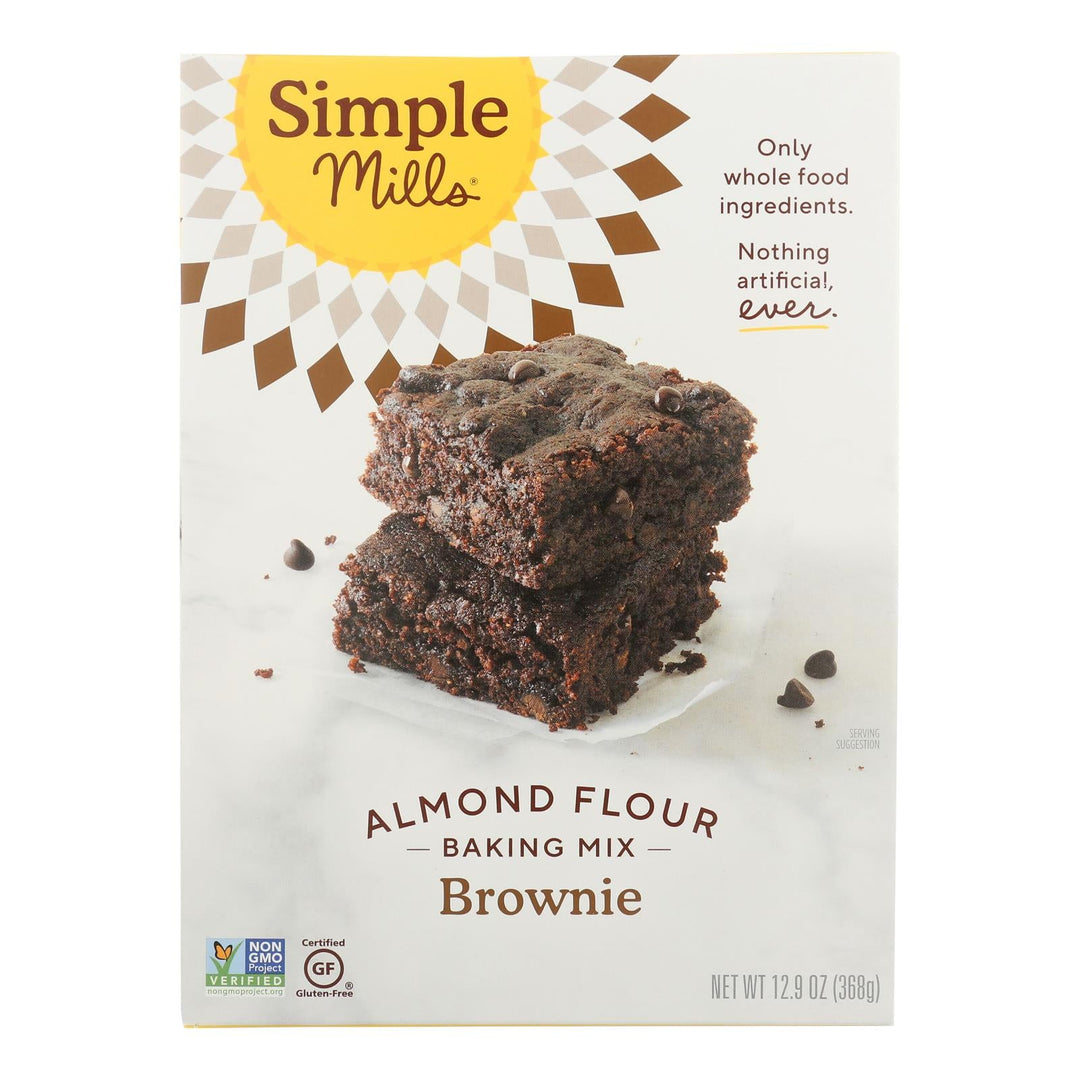 Simple Mills - Brownie Mix Almond Flour - Case Of 6 - 12.9 Oz - Maras Green