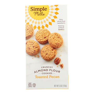 Simple Mills Cookies - Crunchy Toasted Pecan - Case Of 6 - 5.5 Oz - Maras Green