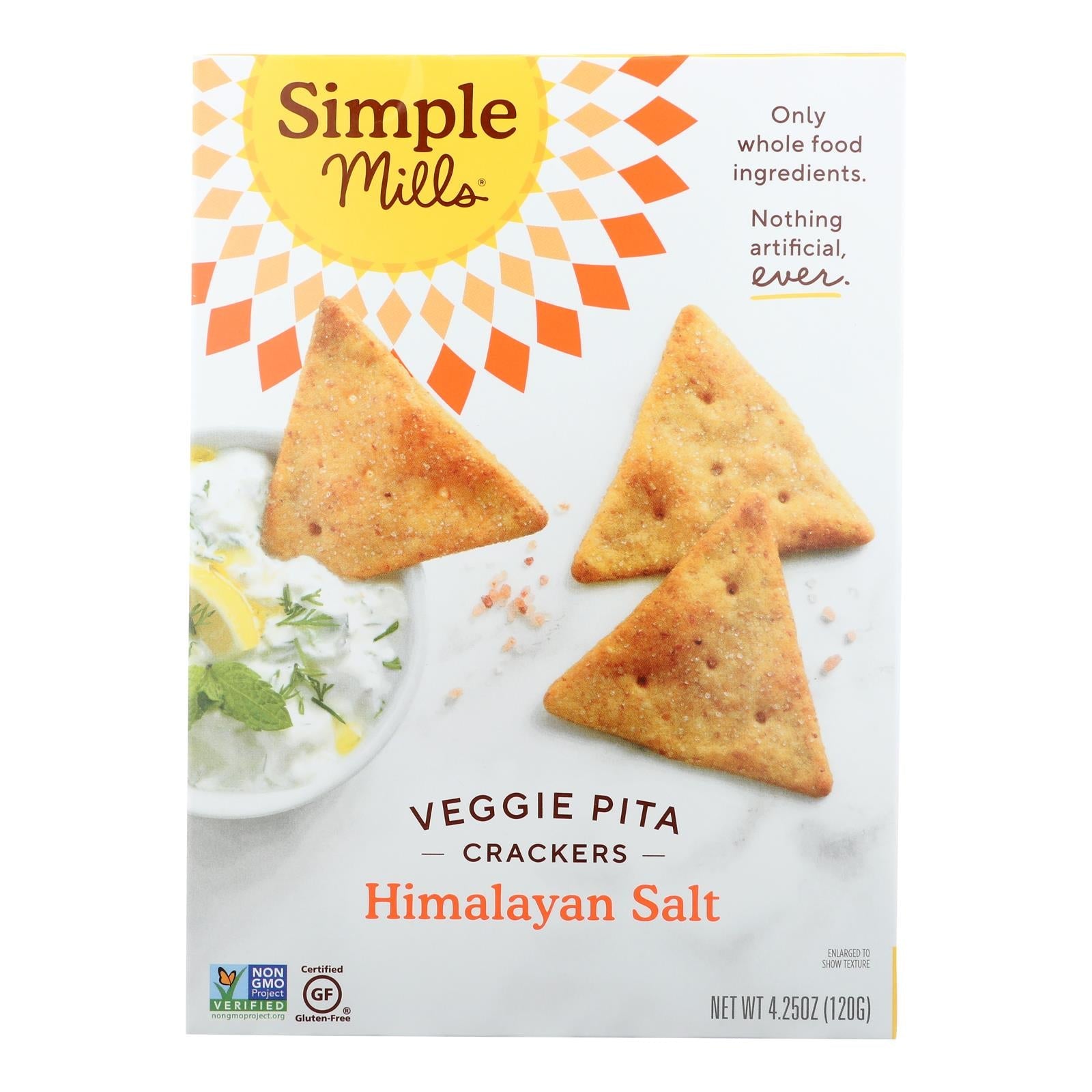 Simple Mills - Crckr Pita Himlyn Sea Salt - Case Of 6 - 4.25 Oz - Maras Green