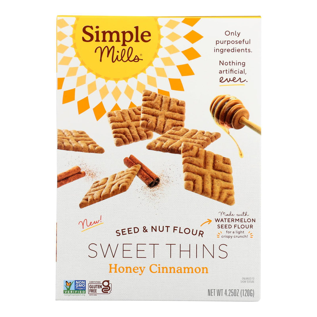 Simple Mills - Sweet Thins Honey Cinnamon - Case Of 6 - 4.25 Oz - Maras Green