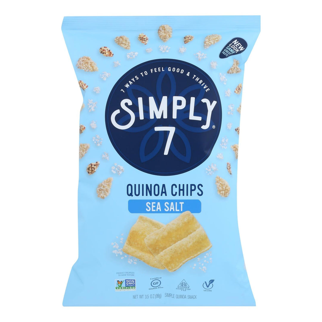 Simply 7 - Chips Quinoa Sea Salt - Case Of 8 - 3.5 Oz - Maras Green