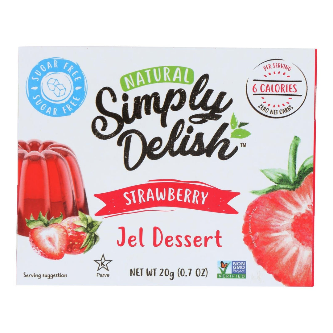 Simply Delish Jel Dessert - Strawberry - Case Of 6 - 1.6 Oz. - Maras Green