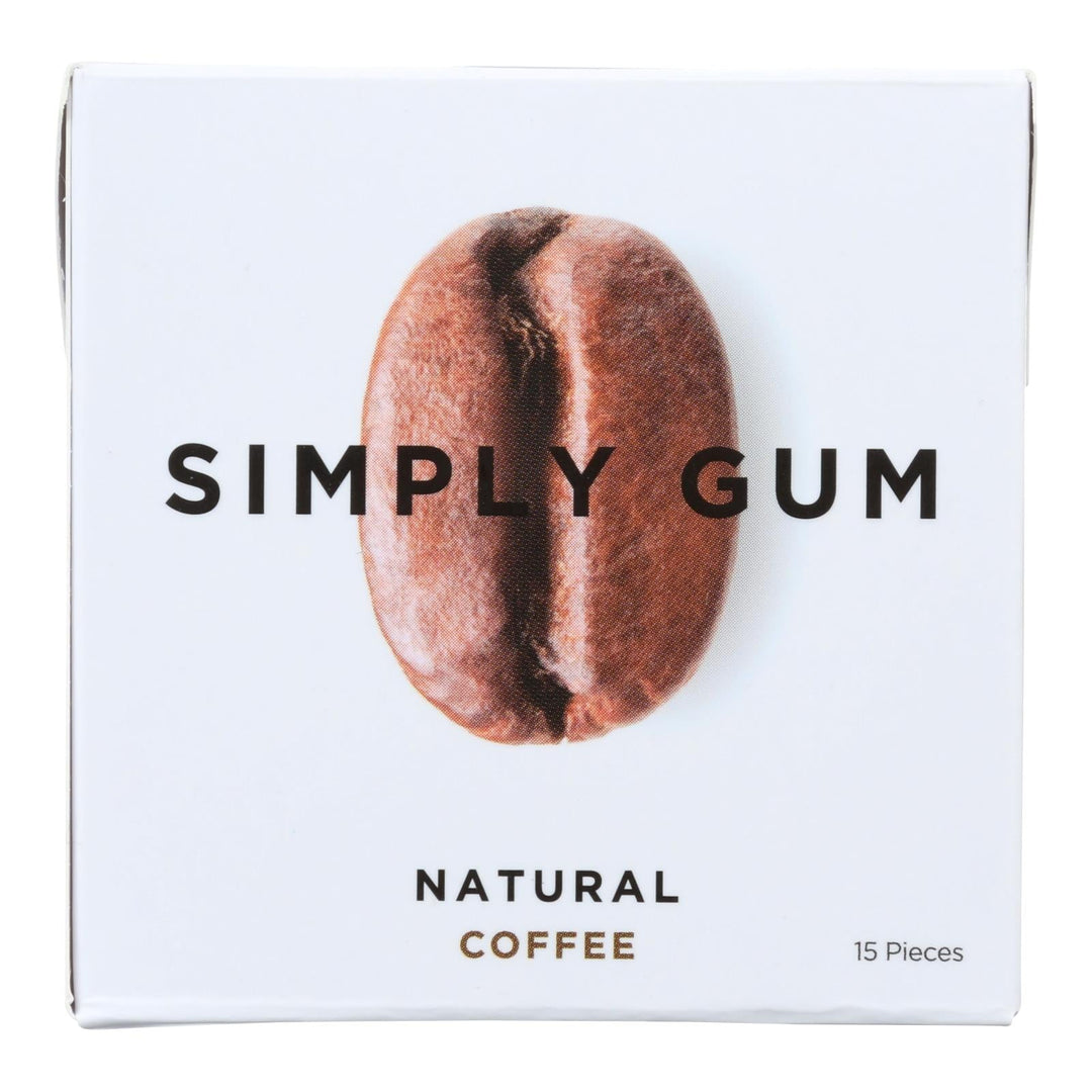Simply Gum All Natural Gum - Coffee - Case Of 12 - 15 Count - Maras Green