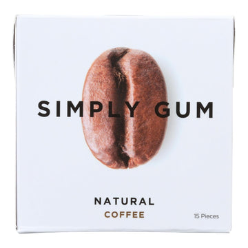 Simply Gum All Natural Gum - Coffee - Case Of 12 - 15 Count - Maras Green