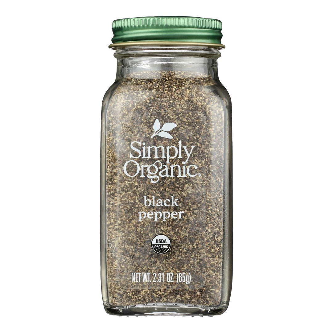 Simply Organic - Black Pepper Organic Medium Grind - Case Of 6 - 2.31 Ounces - Maras Green