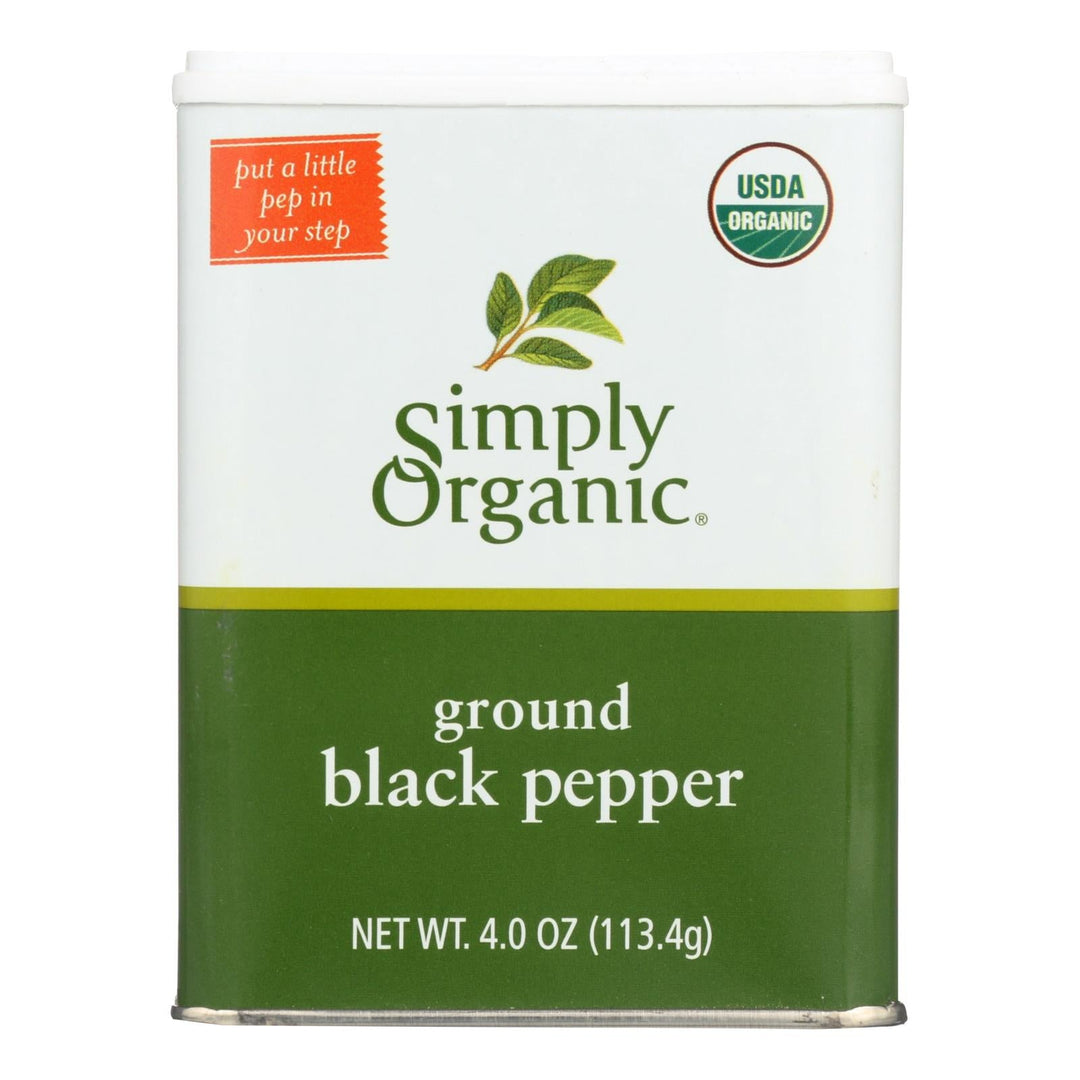 Simply Organic Ground Black Pepper - Case Of 6 - 4 Oz. - Maras Green