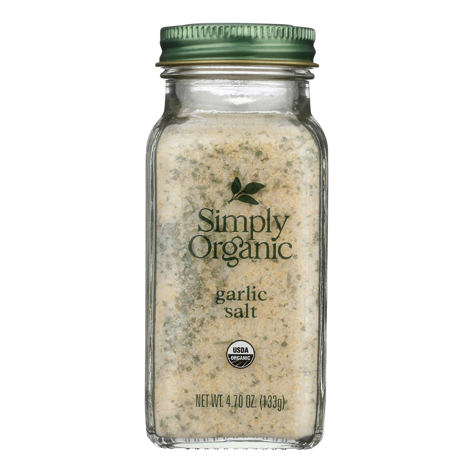 Simply Organic - Salt Organic Garlic - Case Of 6 - 4.7 Ounces - Maras Green