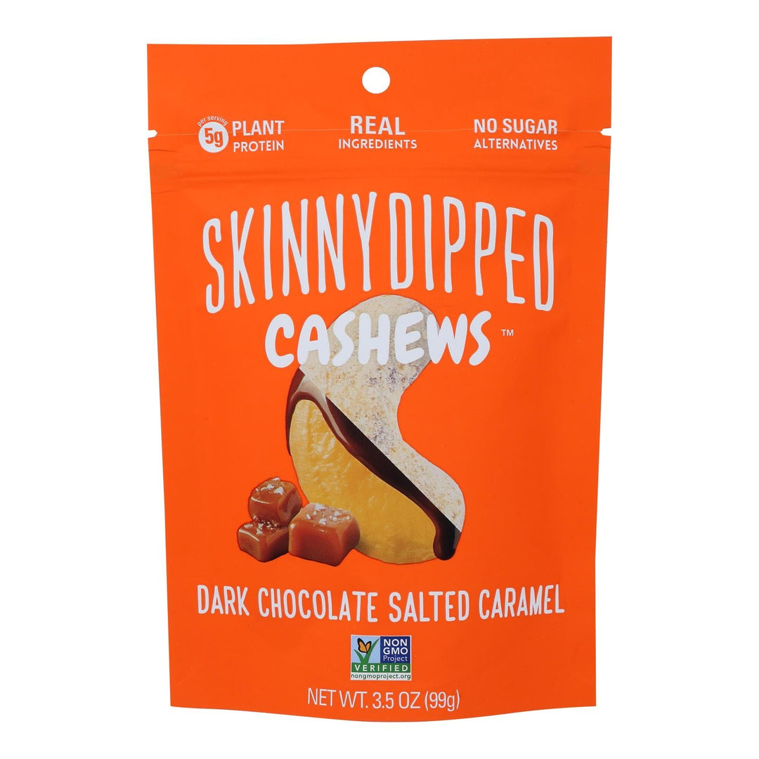 Skinnydipped - Dip Cashew Salted Caraml - Case Of 10 - 3.5 Oz - Maras Green