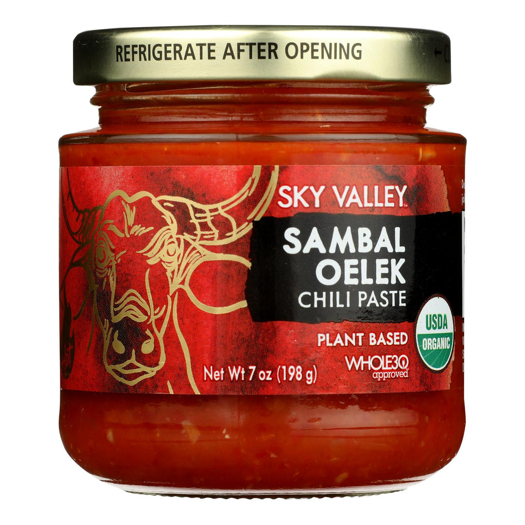 Sky Valley - Paste Sambal Oelek - Case Of 6 - 7 Oz - Maras Green