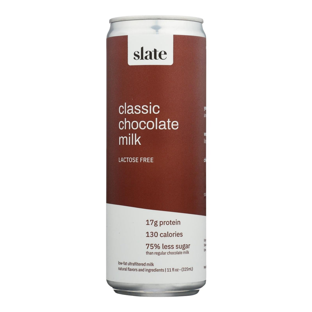 Slate Milk - Milk Aseptic Lf Chocolate - Case Of 12 - 11 Fz - Maras Green