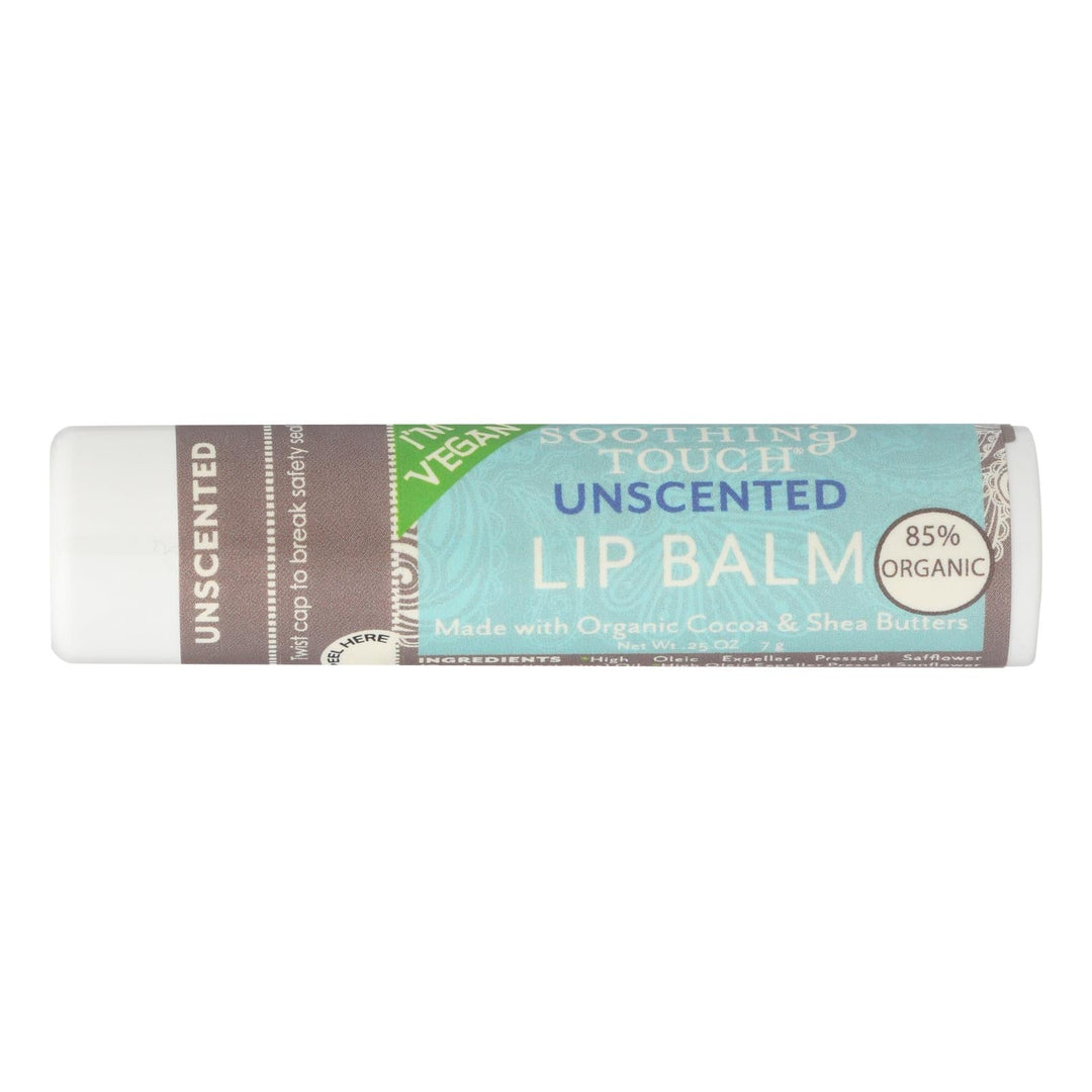 Soothing Touch Lip Balm - Vegan Unscented - Case Of 12 - .25 Oz - Maras Green