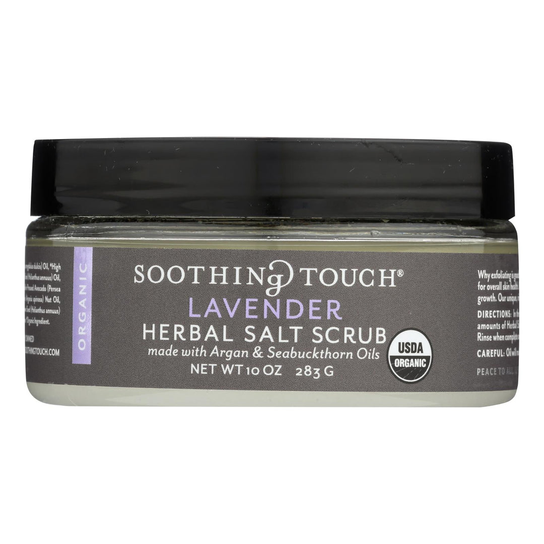 Soothing Touch Scrub - Organic - Salt - Herbal - Lavender - 10 Oz - Maras Green