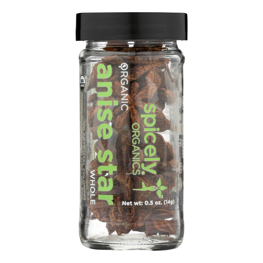Spicely Organics - Organic Anise Star - Whole - Case Of 3 - 0.5 Oz. - Maras Green