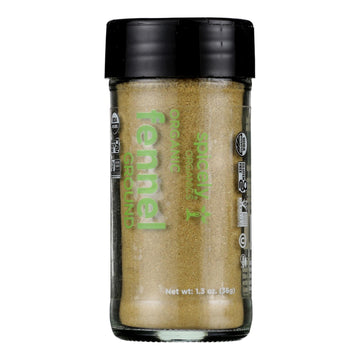 Spicely Organics - Organic Fennel - Ground - Case Of 3 - 1.3 Oz. - Maras Green