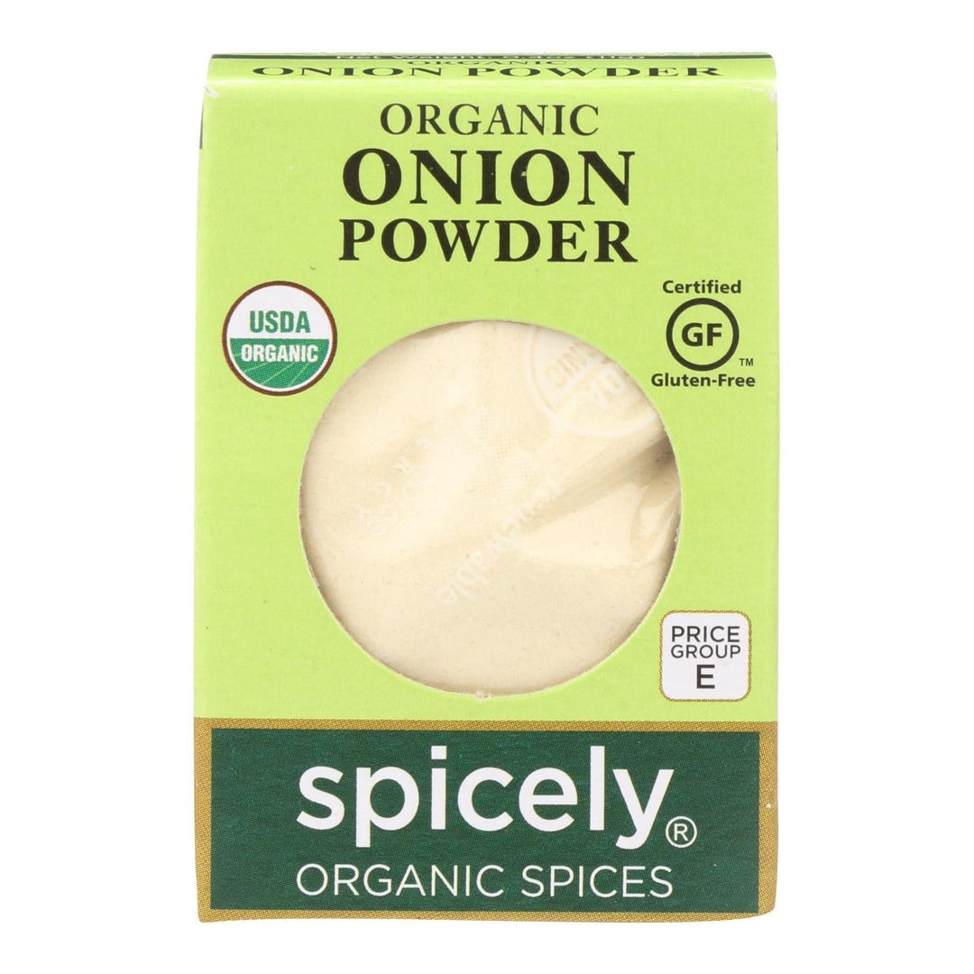 Spicely Organics - Organic Onion Powder - Case Of 6 - 0.4 Oz. - Maras Green