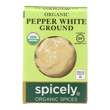 Spicely Organics - Organic Peppercorn - White Ground - Case Of 6 - 0.45 Oz. - Maras Green