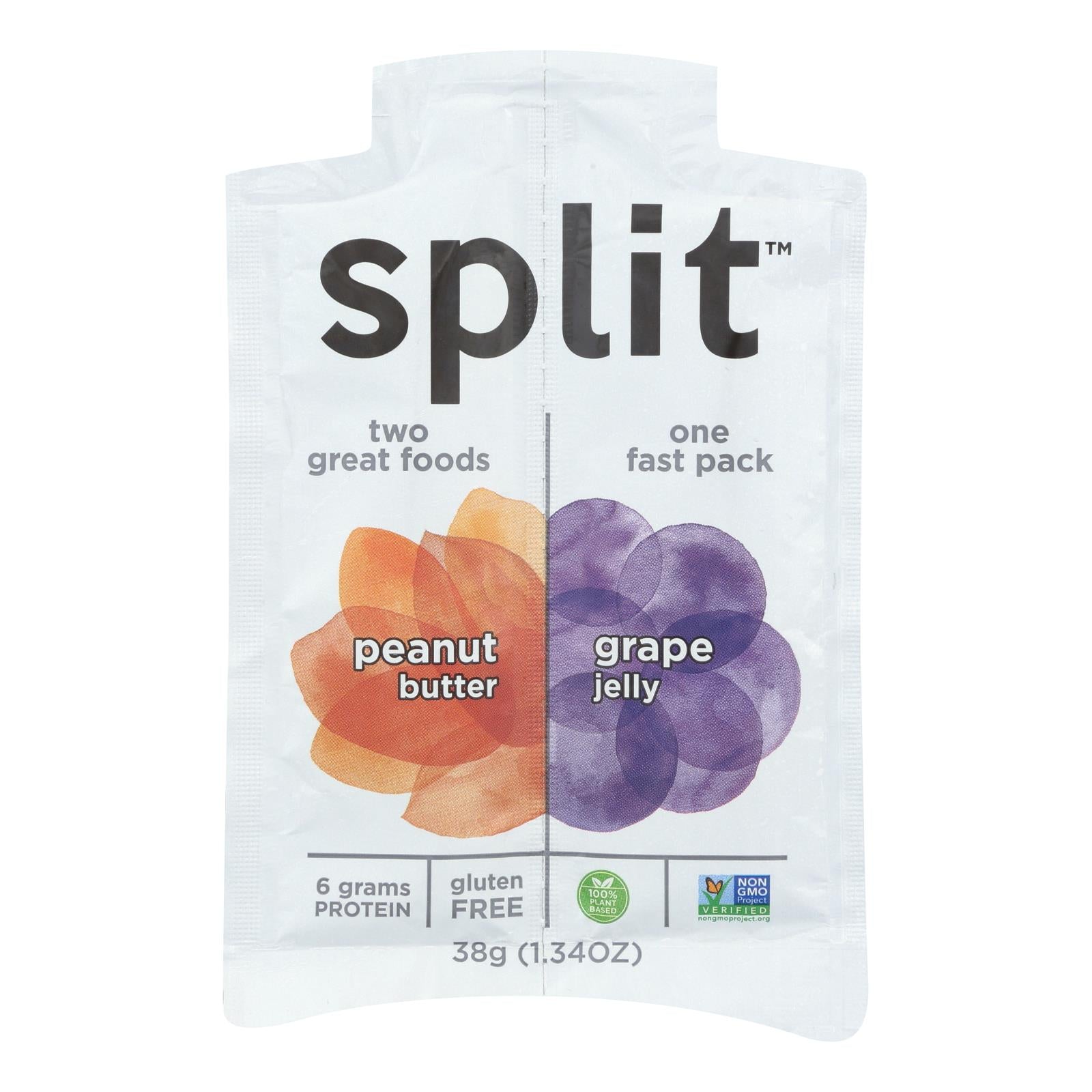 Split Nutrition - Peanut Butter & Grape - Case Of 10 - 1.34 Oz - Maras Green
