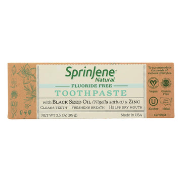 Sprinjene Natural - Toothpaste W/o Fluoride - 1 Each - 3.5 Oz - Maras Green