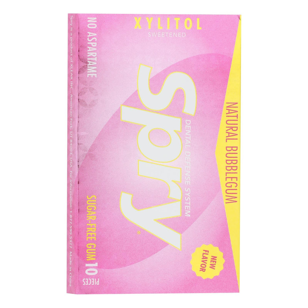 Spry - Chewing Gum Bubble Gum - Case Of 20 - 10 Ct - Maras Green
