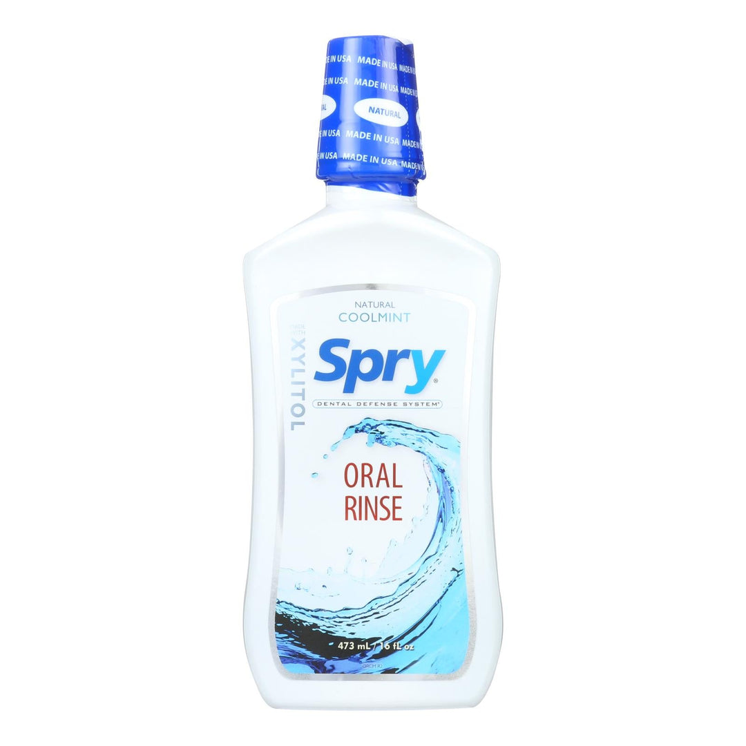 Spry Natural Oral Rinse - Cool Mint - 16 Fl Oz. - Maras Green