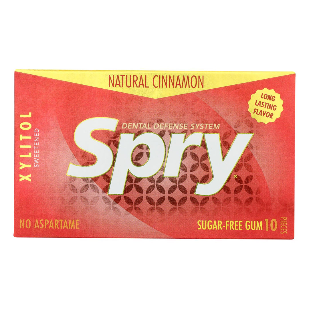 Spry Xylitol Gems - Cinnamon - Case Of 20 - 10 Count - Maras Green