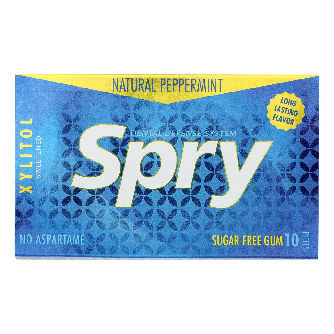 Spry Xylitol Gems - Peppermint - Case Of 20 - 10 Count - Maras Green