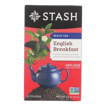 Stash Tea English Breakfast Black Tea - Case Of 6 - 20 Bags - Maras Green