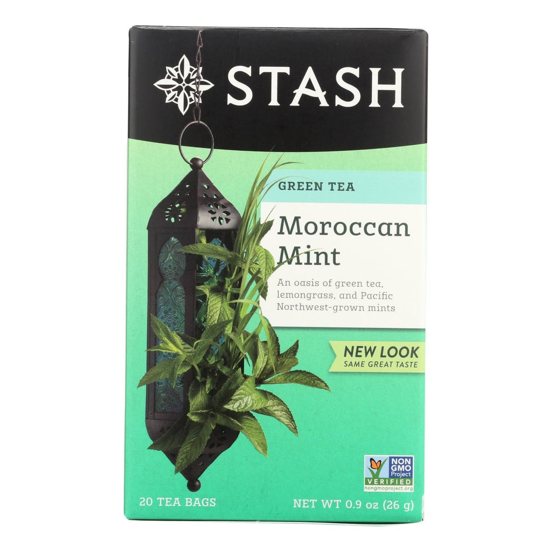 Stash Tea Green Tea - Moroccan Mint - Case Of 6 - 20 Bags - Maras Green